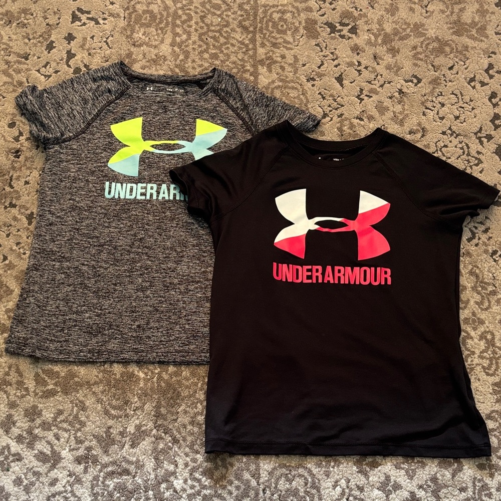 Under Armour Kids' Tees - Black and Gray with Logo